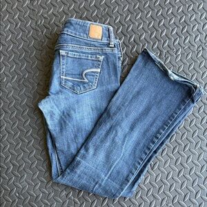 American Eagle Outfitters Blue Bootcut Jeans - Medium Wash 4 SHORT